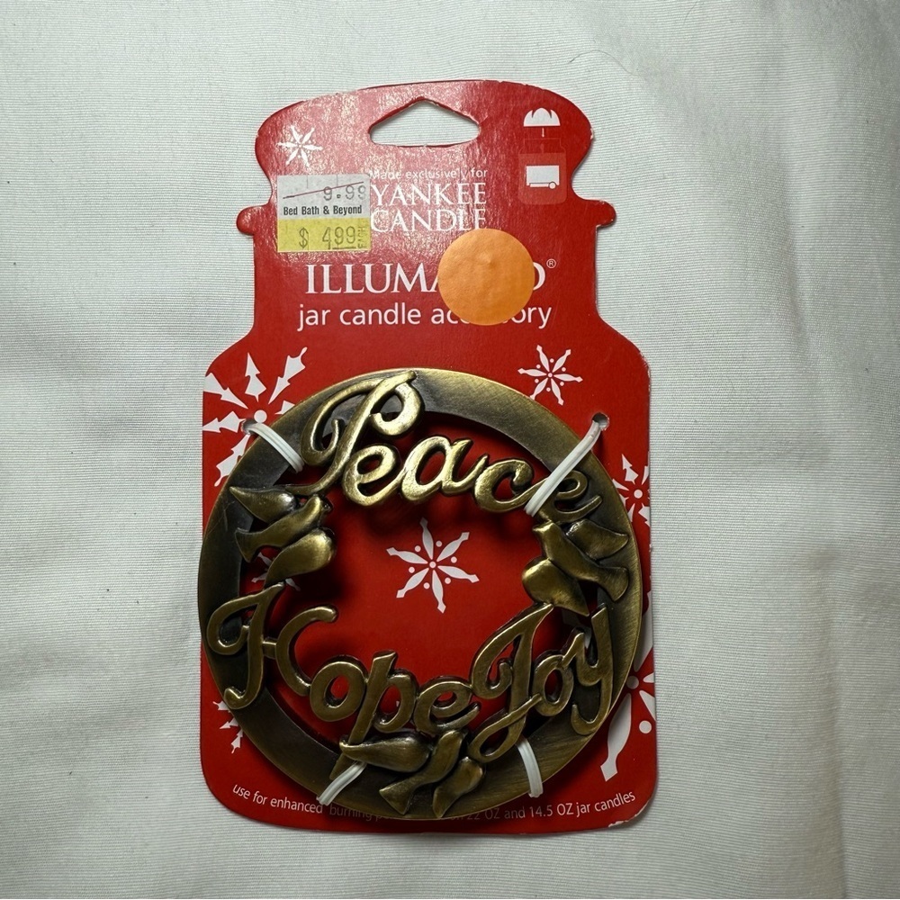 Yankee Candle Illuma-Lid Jar Candle Topper Accessory Hope Joy Christmas New - Picture 1 of 2